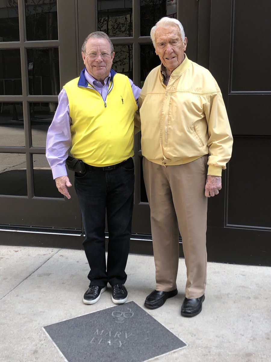 With Marc Levy on his star at original Harry Carey restaurant I Chicago. Marv is 93 and sharp as a tack. Says restaurant is best investment ever. Opening up number 7 soon.