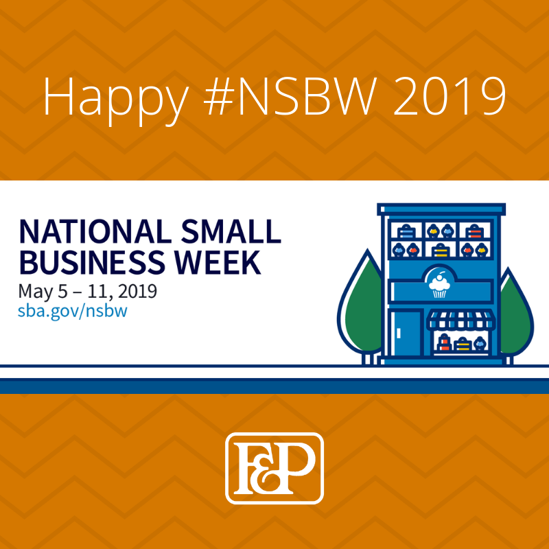 FloodPeterson's tweet photo. Happy #NSBW 2019! Supporting our communities and #smallbusiness partners. #ShopSmall #SmallBusinesWeek https://t.co/bIGVR8Rpma