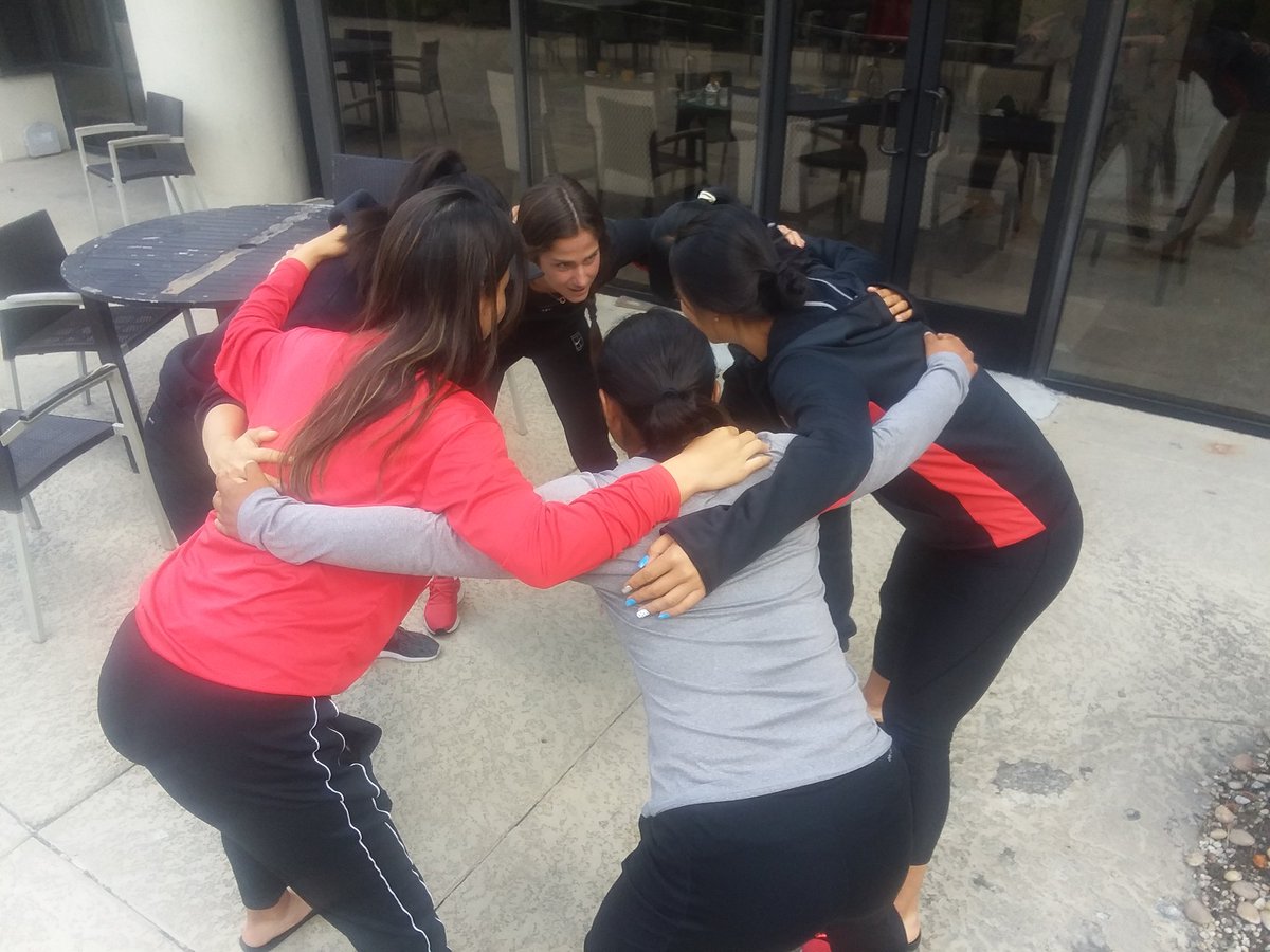 UNLVWTennis's tweet photo. A post breakfast Rebel cheer before heading to the courts for the big match vs. USC. #BEaREBEL https://t.co/GcvmSVJZWn