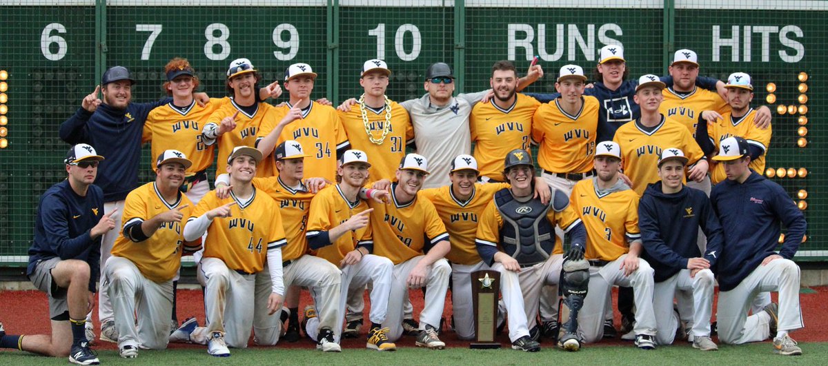 The_NCBA's tweet photo. WORLD SERIES BOUND! Congratulations to @WVUClubBaseball for winning the 2019 New Penn Regional Title! They’re now off to Pittsburg, KS for the #NCBADIIWS May 17-21!

Stay up to date with all DII World Series info - https://t.co/ZlUDyHZbct   

#RoadToKansas https://t.co/HEyazgi0S6