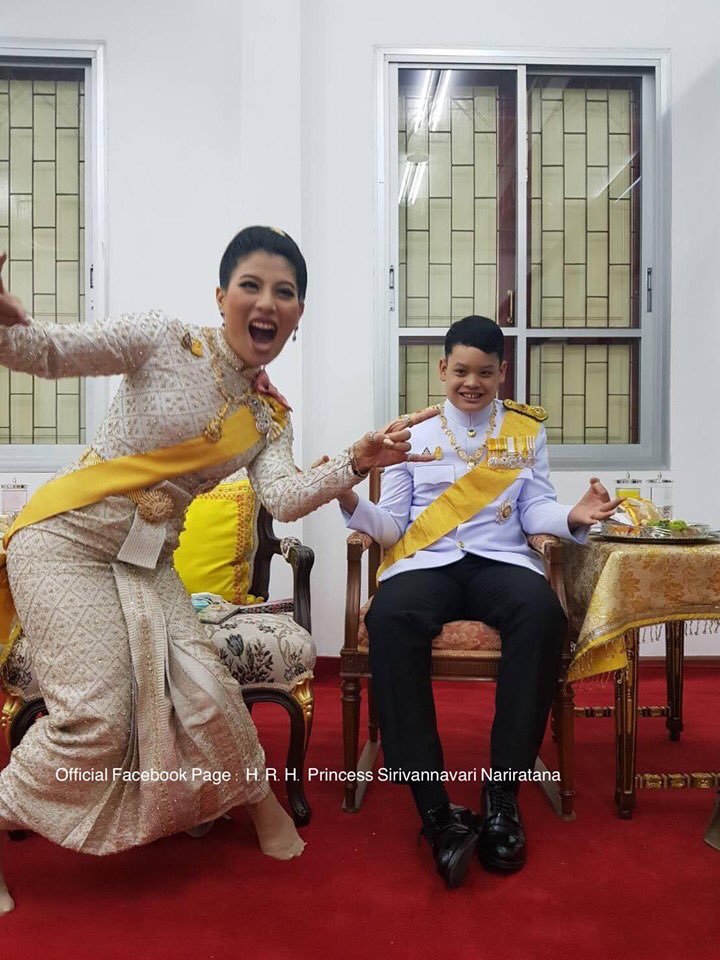 RichardBarrow's tweet photo. It’s nice to see these behind the scenes photos that were posted on the Facebook page of Her Royal Highness Princess Sirivannavari Nariratana. She is the daughter of King Rama X #ThaiCoronation #พระราชพิธีบรมราชาภิเษก #Bangkok #Thailand https://t.co/9dGpi4Mgmm