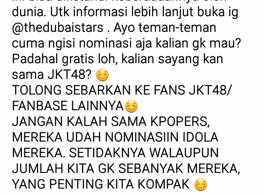 @AdaJKT48 mimin ganteng/cantik tolong sebarin 😊🙏