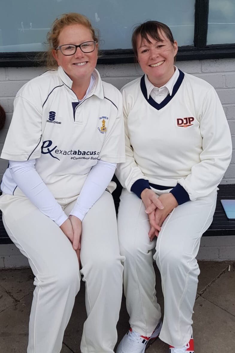 Congratulations to @emlo23 and jo cords who stepped up today to represent in @DarwenCC Sunday team. First ever ladies to represent in senior cricket! Well done ladies... the legacy starts here! #legacy #ladiescricket @Jen_Barden @Juliedurrant25 @LancsCricketFDN