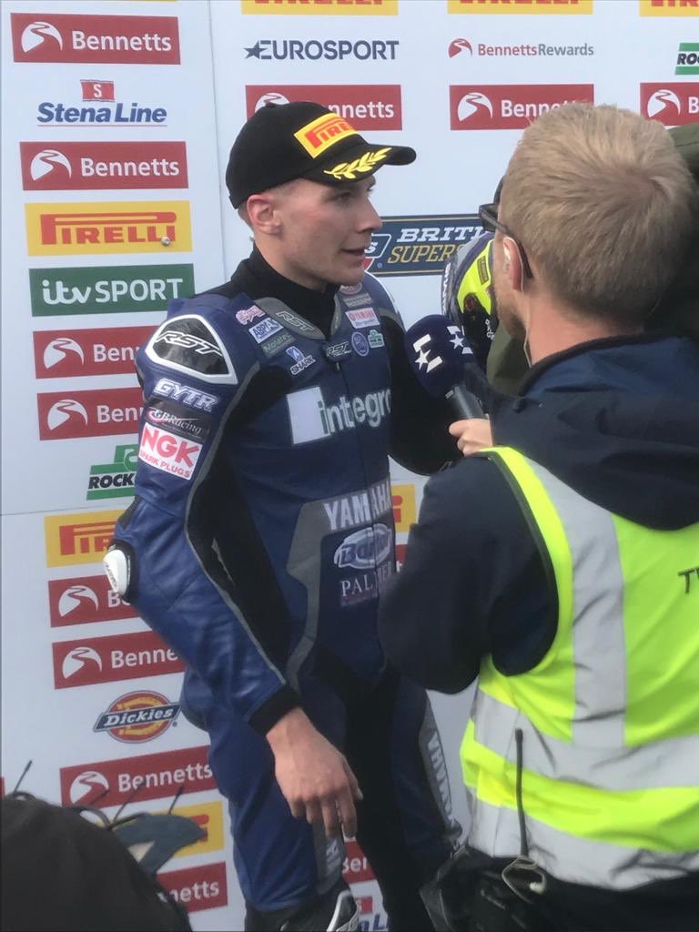 TysersSport's tweet photo. 1st for @JackKennedy14 Kennedy and 3rd for @12BradJones in the @DickiesRacing Supersport at a very cold @Oulton_Park for The Integro Yamaha Team! #OultonBSB https://t.co/ZpleqtZzh8