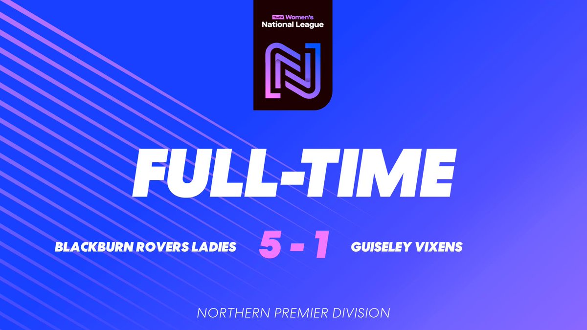 FT <a href="/RoversLadies/">Rovers WFC</a> 5-1 <a href="/GuiseleyVixens/">Guiseley Vixens</a> 

A disappointing first half performance all but ended the game as a contest. The Vixens drastically improved in the second half and deserved more. A positive last 45 minutes of the season.

Thank you all for your support

#FAWNL