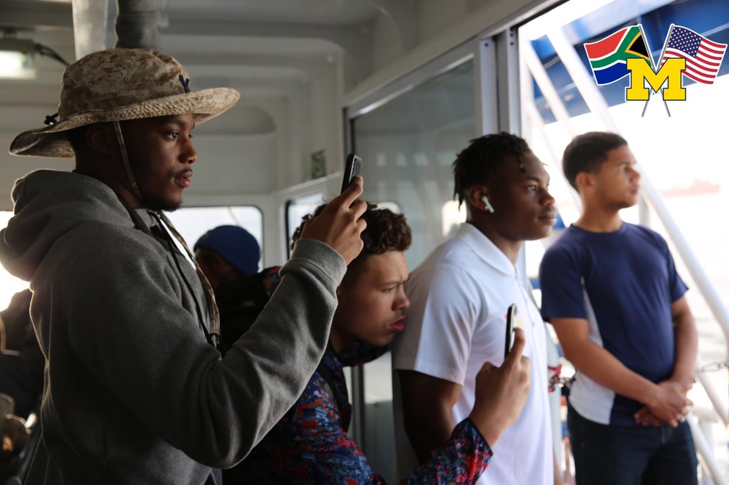 UMichFootball's tweet image. Another day in 🇿🇦, another series of special memories.

Our morning began with a ferry ride to a World Heritage Site, Robben Island. The island is known for housing Nelson Mandela for 18 of his 27 years in prison, but has held those isolated and banished by society for centuries.