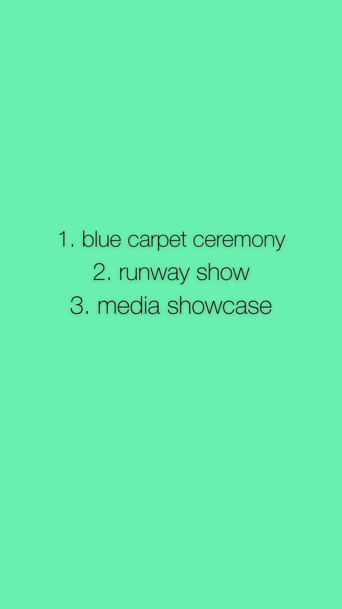 [blue carpet, runway show, presscon]