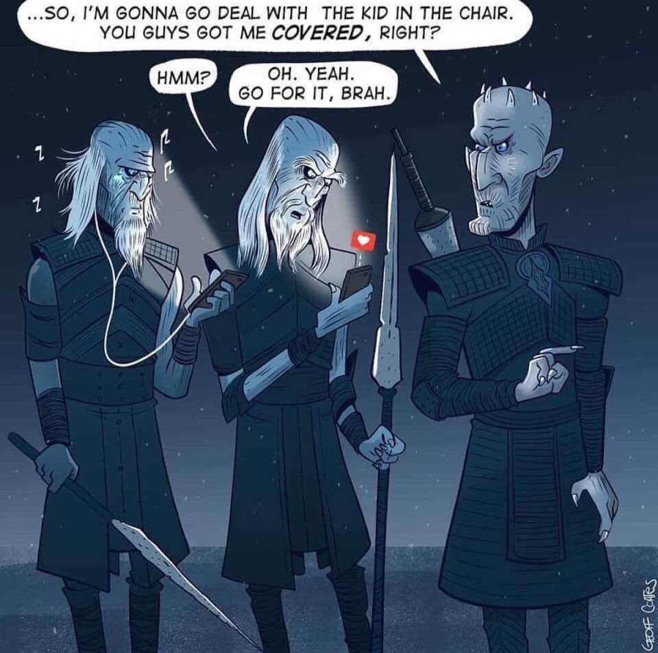 elsuperbarpr's tweet photo. Todos tenemos un compañero así 🥶
#GoT *TONIGHT* #ForTheThrone
#ByeNightKing #WhoSmilingNow
🤣 https://t.co/hf10sFZQ6x