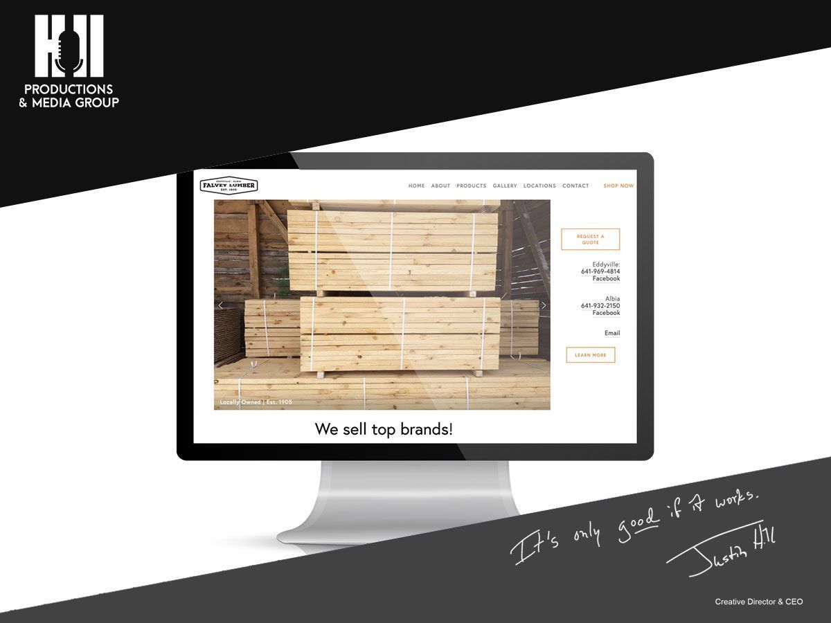 HPMGINC's tweet photo. Looking for a clean, modern website for your company? We were thrilled to work with Falvey Lumber on this project! https://t.co/LPoGRhUvpp #RealityBasedCreative https://t.co/MMvE4lwggS