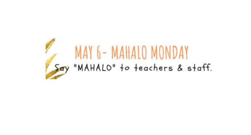 PtaLake's tweet photo. Tomorrow is "Mahalo Monday!" https://t.co/JwKRvjiqN8