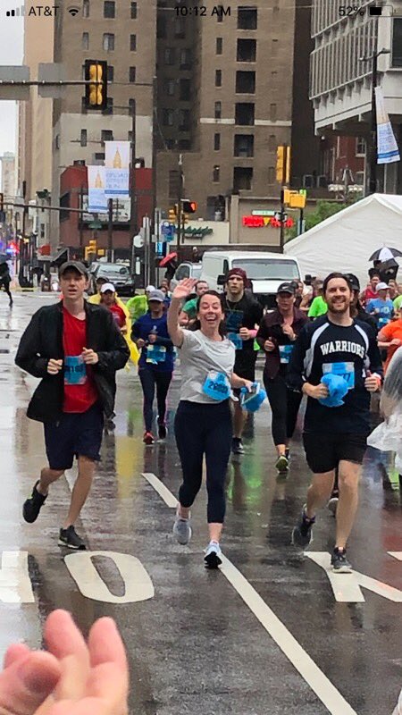 WoodlyndeAD's tweet photo. Go Warriors! Senior AJ with hisCross Country coaches Mr. Laughead and Mrs. Anderson at the Broad Street Run! #letsgowarriors #broadstreet https://t.co/UEgrPXgFrf