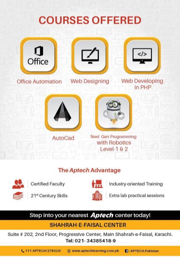 aptechsfc11's tweet image. Admissions are open at Aptech Shahrah-e-Faisal.#SummerCamp #technologycamp #ramadanclasses
