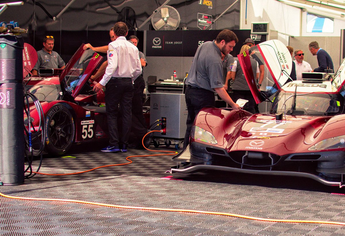 KevinPicture257's tweet photo. The two @MazdaUSA prototype racecars going through race checks.
#race #racingexhaust #racecar #bubbagp #racingengine #racing #racingfuel #racetrackengineering #racetesting #racecar #imsa #aerodynamics #carshow #car #photography #photographer #Photoshoot #photography https://t.co/a4BVWz3T2Q