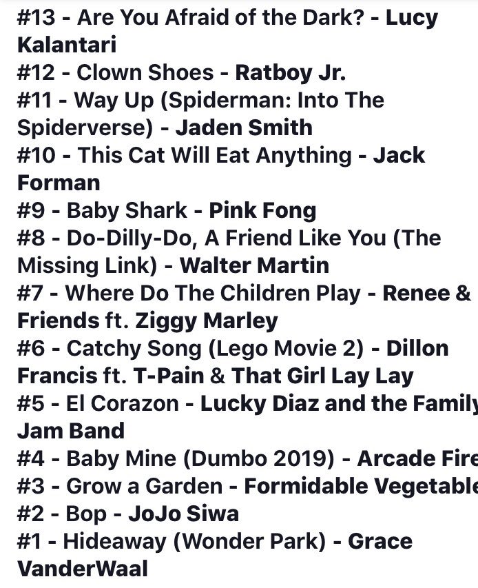 We are SOOOO excited!!! One of our NEW songs from our NEW album, Lucky Foot and Sunny Moon is on the 13 Under 13 Countdown on @kidsplacelive . Help us swim to the top by requesting Clown Shoes. Call 1-866-328-2345 or email kidsplacelive@siriusxm.com.  Thanks everyone!!!!
