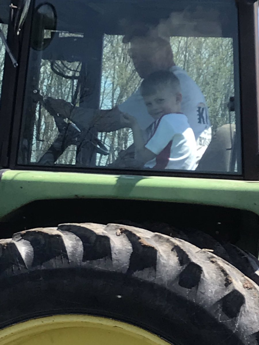 The part of farming you never forget. Riding with grandpa.