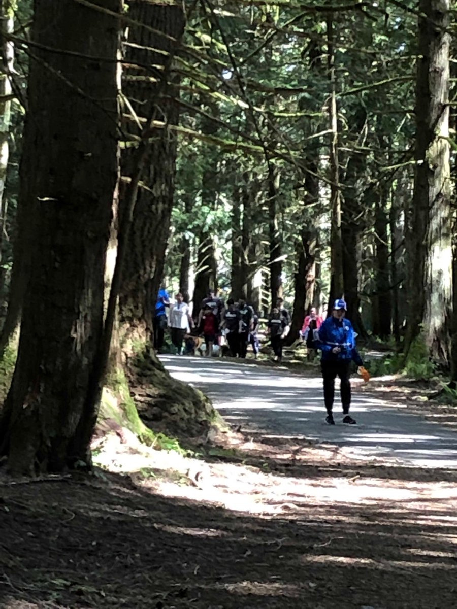 Warm up and then walking the first leg. #WalksoKidsCanTalk