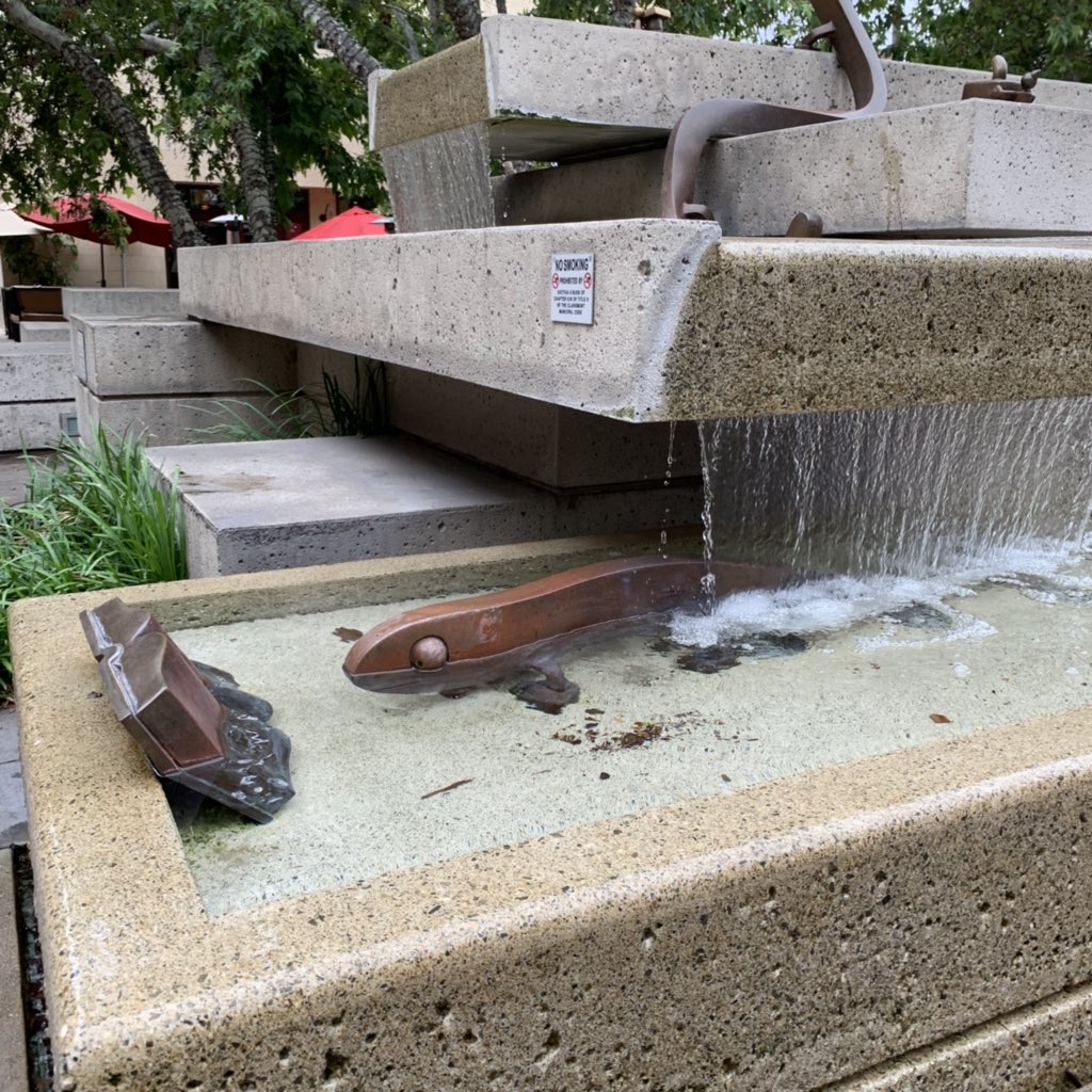 ajzellmer's tweet image. Love this fountain in Claremont Villages. Evolution art! #herpsci