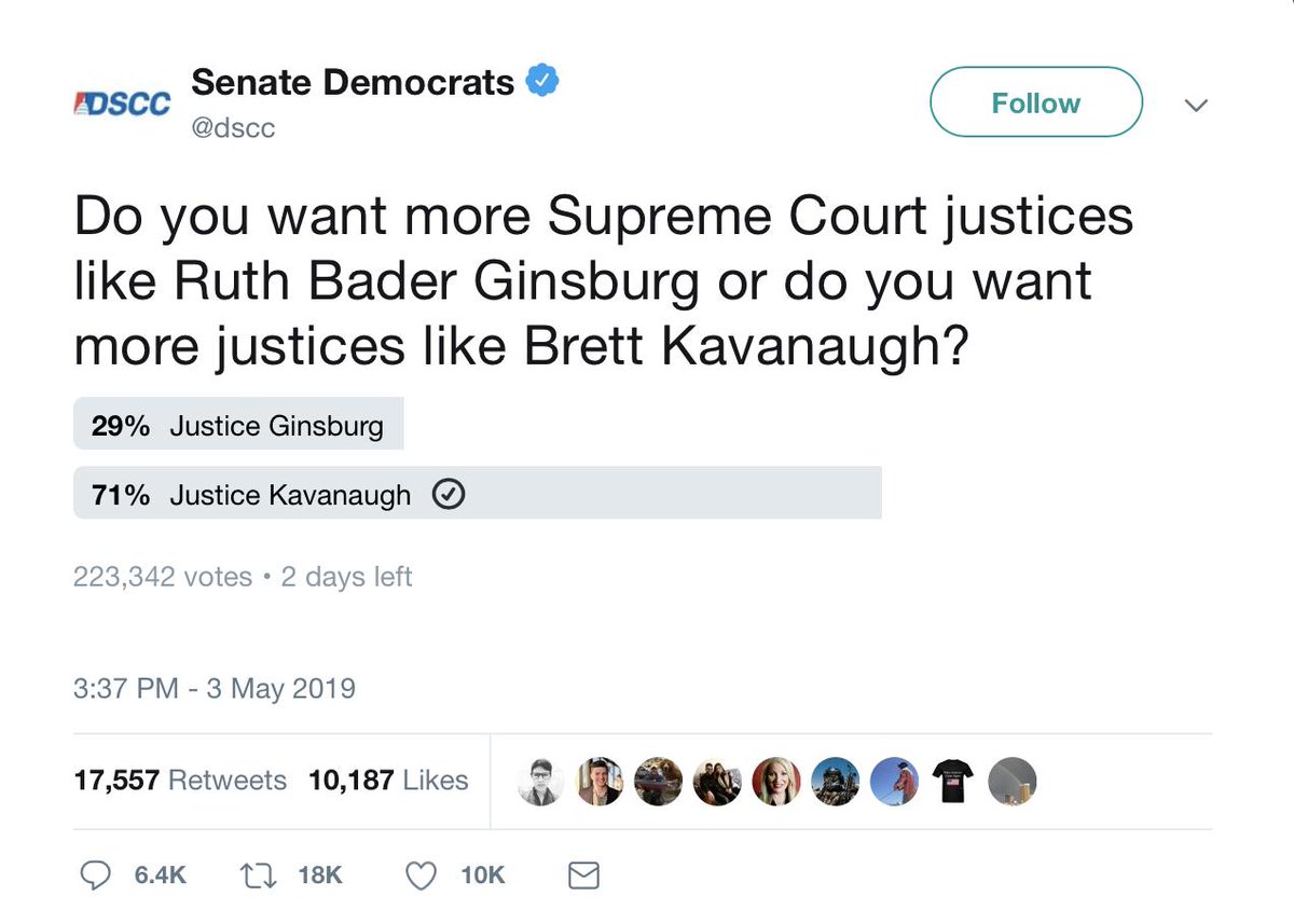 DonaldJTrumpJr's tweet photo. Something tells me that this probably wasn't the result Democrats were hoping for when they decided to do this poll. 🤣🤣🤣 https://t.co/BCfpIRbNLB