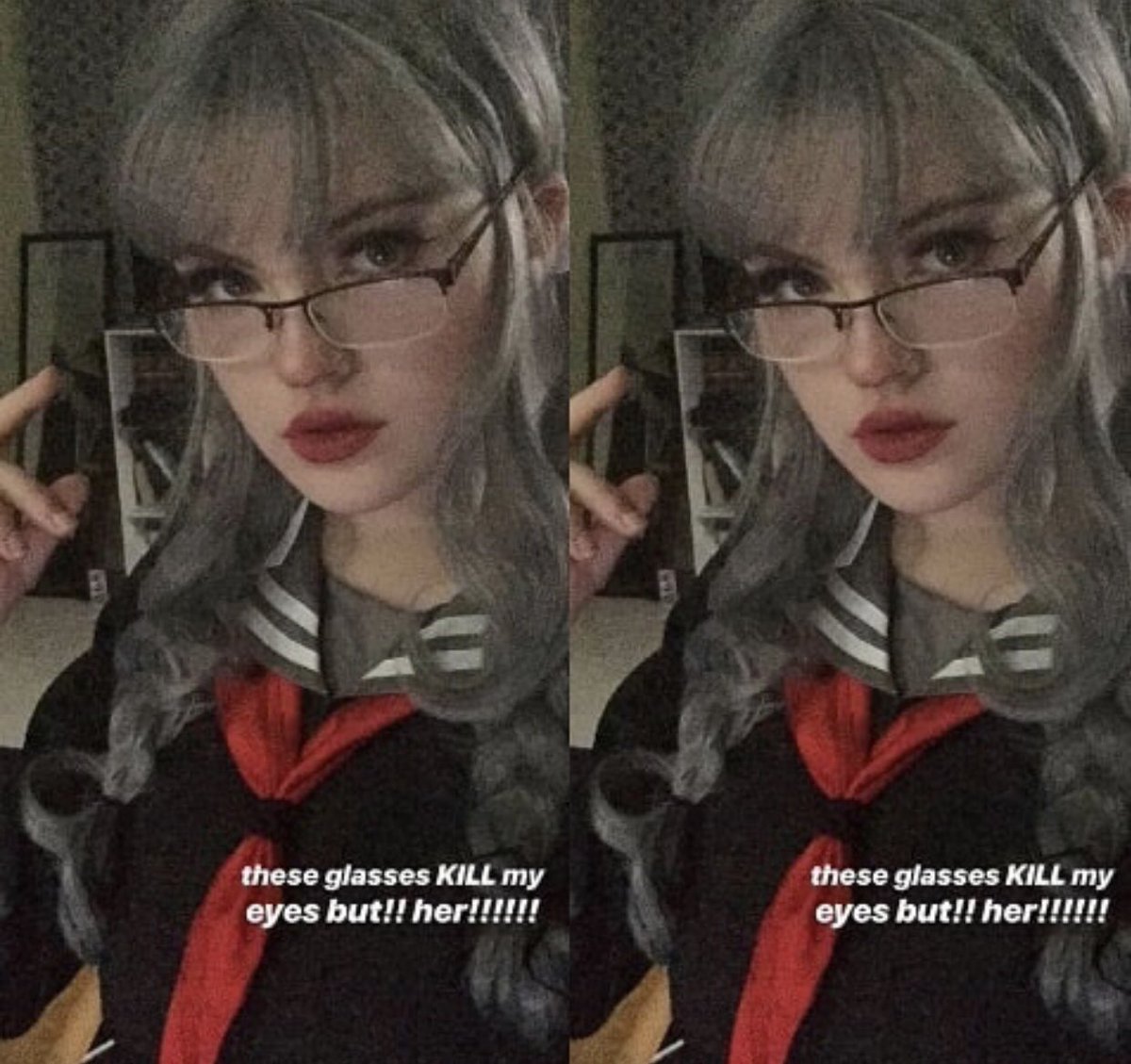 cancerkin's tweet photo. noticed a lot of people here r starting to get into danganronpa or wanting to so hi i’m brendon and ive been into danganronpa for like 2 years now and here’s some of my dr cosplays https://t.co/LxfItgA4rb