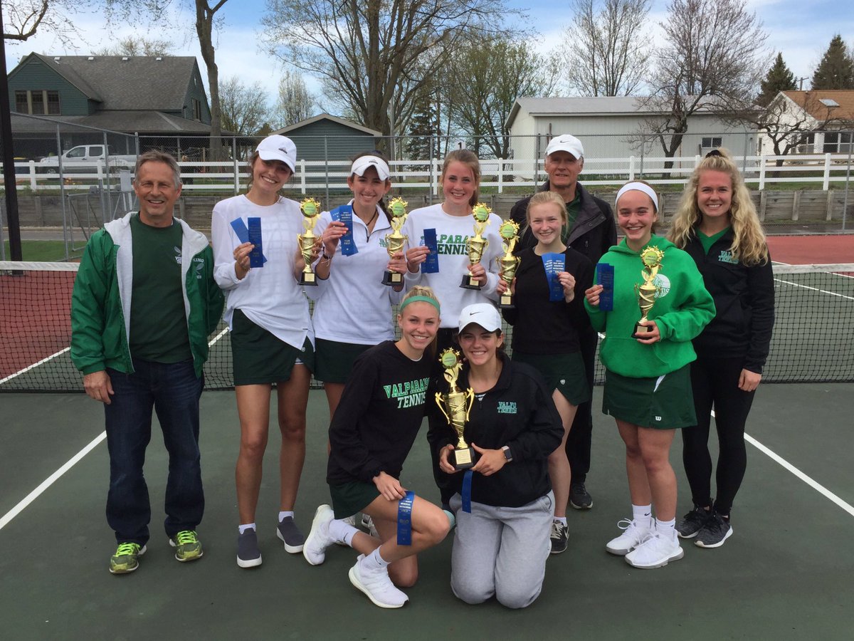 Yesterday the Valpo girls tennis team competed in the Angola Invitational and won 1st place as a team and multiple individual awards were rewarded to our players!