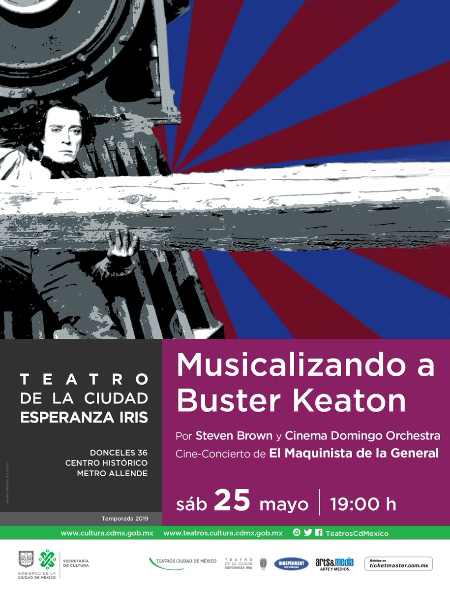 sanahedifusion's tweet photo. Steven Brown y Cinema Domingo Orchestra musicalizarán en vivo el clásico de Buster Keaton,
"El Maquinista de la General".

"Musicalizando a Buster Keaton"
📆 25 mayo, 19:00 h
🎫 https://t.co/OadZhMGTKx https://t.co/9VtvPbHmoI