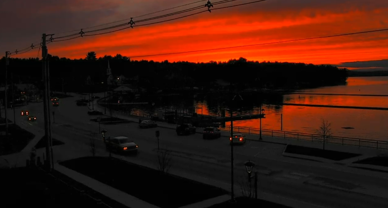 STUNNING! Check out tonight's #Sunset over the causeway in Naples. #MyMaine