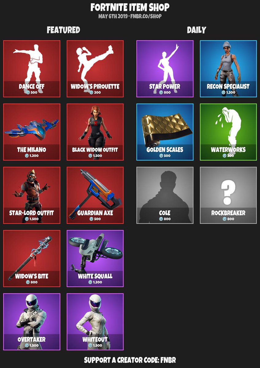 fortnite item shop for may 6th 2019 https fnbr co shop use creator code fnbr if you d like to support us pic twitter com f918z73b7f - fortnite item shop may 28