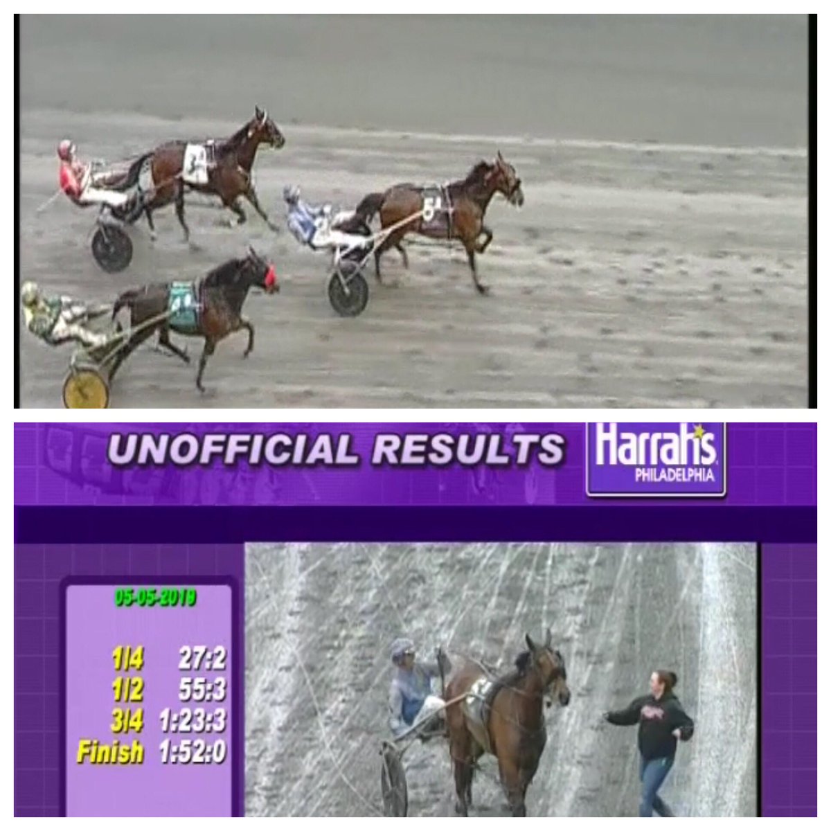 HawkSMI's tweet photo. It was a very good day a mile in 52’ @HarrahsPHL for #Rollinlikethunder @WinbakFarm #BornToRace #RaisedToWin ~ great drive #ArtStaffordJr ~ Parked every step of the mile on a sloppy track. Appreciate it. 

Hawk https://t.co/1UqW0Xl67F