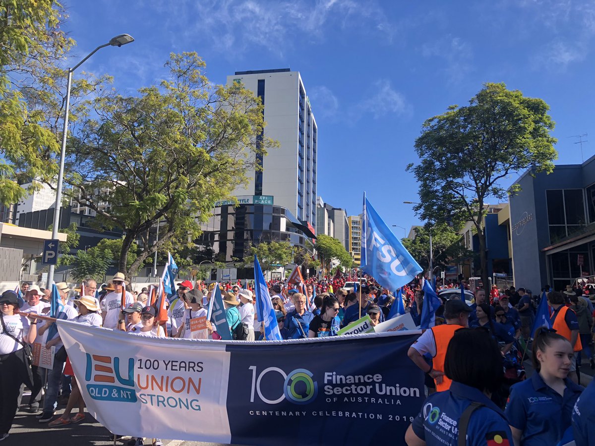 Labour Day March in Brisbane about to get underway <a href="/4BCNews/">4BC News</a> <a href="/NewsTalk4BC/">4BC Brisbane</a>