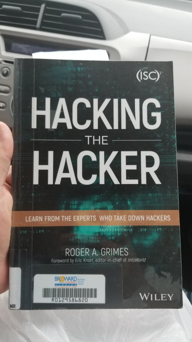 MiKeMcDnet's tweet photo. Need #CPEs on the cheap; try your #public #library. Thanks to @BrowardLibrary for @RogerAGrimes #HackingTheHacker @ISC2 (@ Broward County Library in Davie, FL) https://t.co/wWoEugiATL https://t.co/USjtEb61RK
