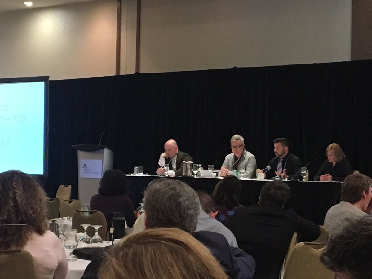 oectagovernor's tweet photo. Listening to panel discussion on seminal surpreme court case involving @bctf v. British Columbia.

Case had national implications for teachers. Panel includes past BCTF president @glenhansman. #capsle2019 https://t.co/wuw15kTkzO