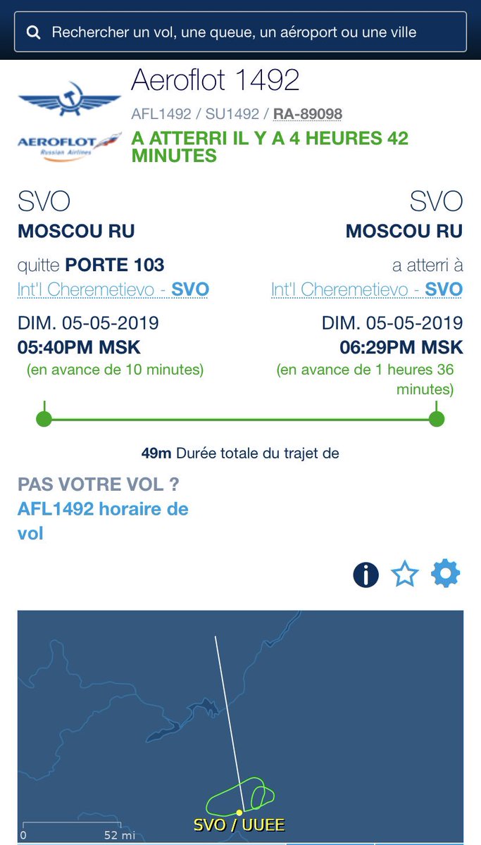 CotamFleet's tweet image. #SU1492 or RA-8908 according to @flightaware apparently landed in fire in #Moscow 
Many video showing the incident on social networks 
@ADSBExchange #airframes