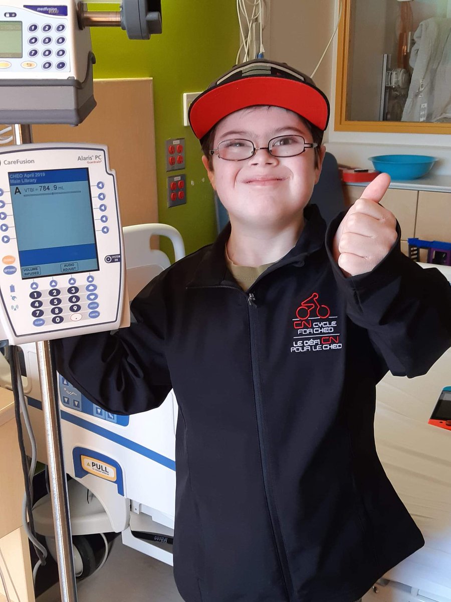 MDS_Global's tweet photo. This is why we do this. This is why @CHEOhospital is so important to so many people.
Nathan was supposed to come out to support our team today at the #CNCycle for CHEO event. Instead, he cheered us on from the hospital, proudly sporting his new jacket.
#supportCHEO https://t.co/K9P6eX5e6I