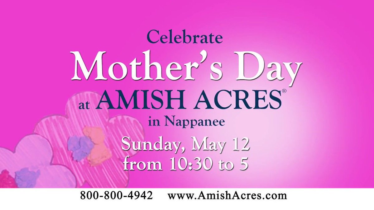 Celebrate Mother's Day at Amish Acres by bringing the family together for our Threshers Dinner Buffet! Each mom receives a free ticket to "Life Could Be a Dream," with their meal purchase. We will also have an ice cream bar!

Learn more at buff.ly/2Ydu9yx!