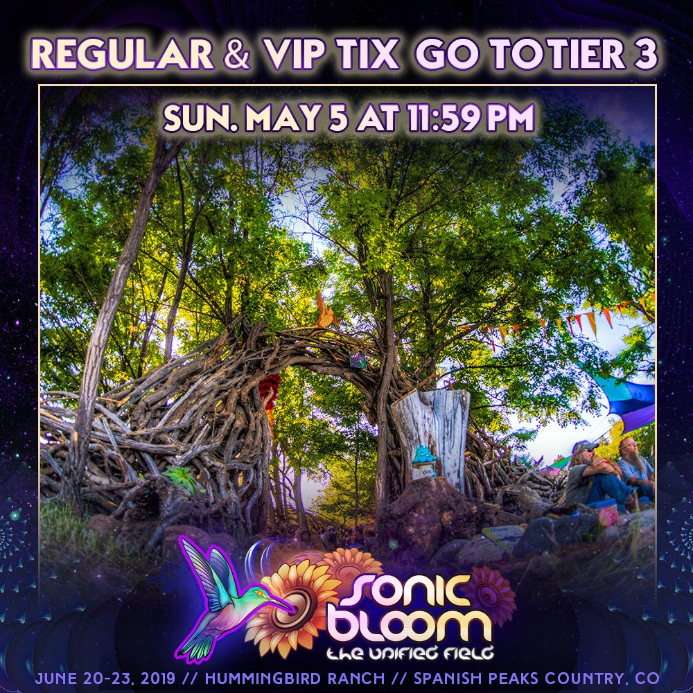 SONIC_BLOOM's tweet photo. • Days until the gates open to the unified fields of Hummingbird Ranch: 46
• Days until all 4-day passes jump-up to the next tier: 0.4
• Days of having FOMO if you snag your tix now: 0
#SONICBLOOM #HummingbirdRanch #FourNights #SunriseSets #Yoga #BigArt #TreeCamping https://t.co/J2OvsmyAGp