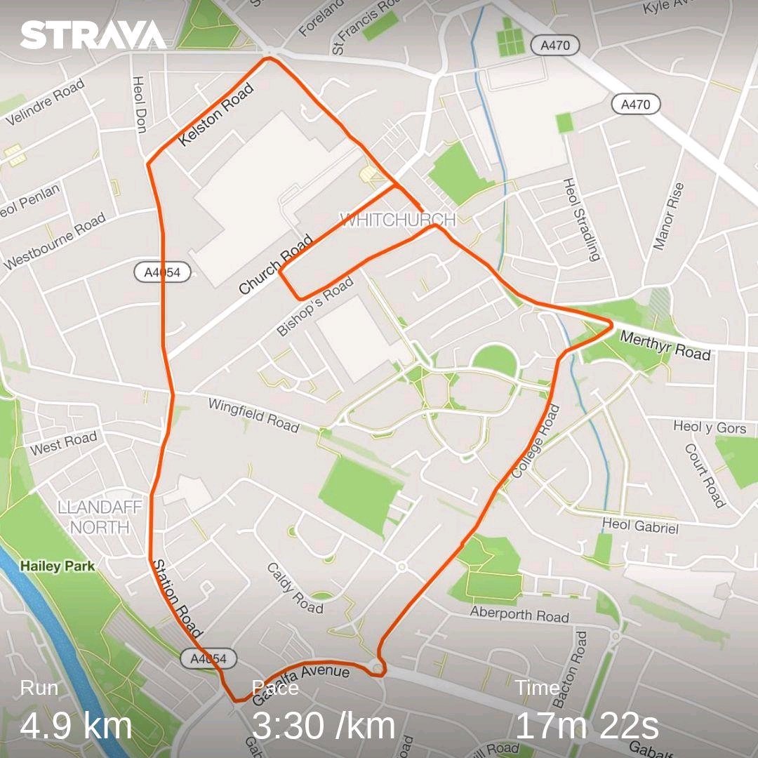 I wanted to run sub 17 minutes, but with my calf in the state it's in at the moment, I'll take that. Really enjoyed this race <a href="/Cardiff5K/">Cardiff5K</a> and it felt good to move through the pack and pick people off. Sub 16 by the end of the year! <a href="/UKRunChat/">UKRunChat</a> #ukrunchat @This_Dad_Runs