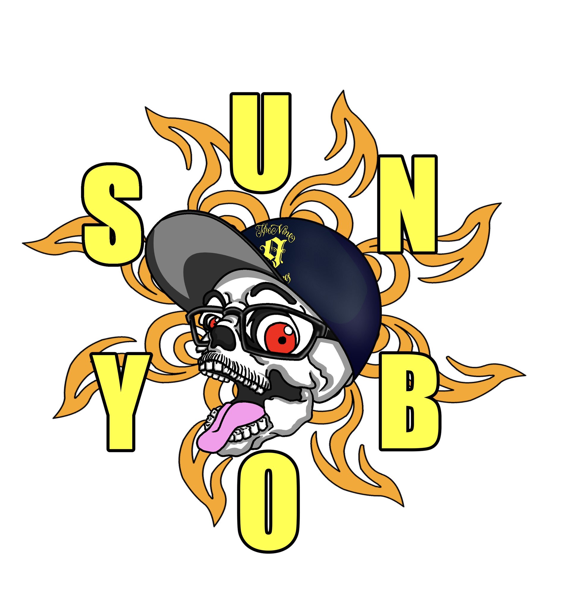 Yok 本日のお絵描き 久々ガイコツロゴ Sunboy戸越の日のlive最高でした Sunboy お絵描き 似顔絵 イラスト アーティスト ガイコツロゴ 戸越の日