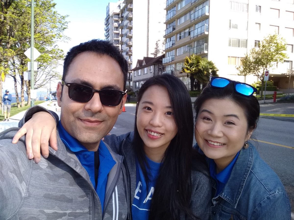 Ambleside volunteer at BMO Marathon at water station 31. #bmomarathon2019 #SundayMorning #ProudToWorkaAtBMO
