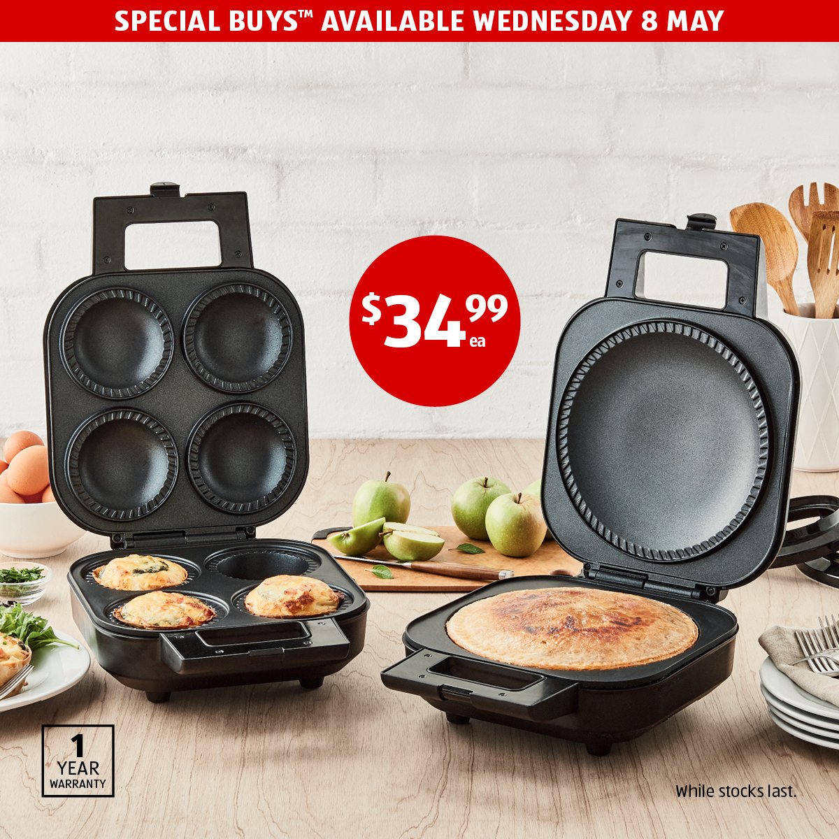 ALDIAustralia's tweet image. The perfect pie is in your grasp. Available 08/05  bit.ly/2V4c6sy #PieMaker #IndividualPies #FamilyPies #Pies