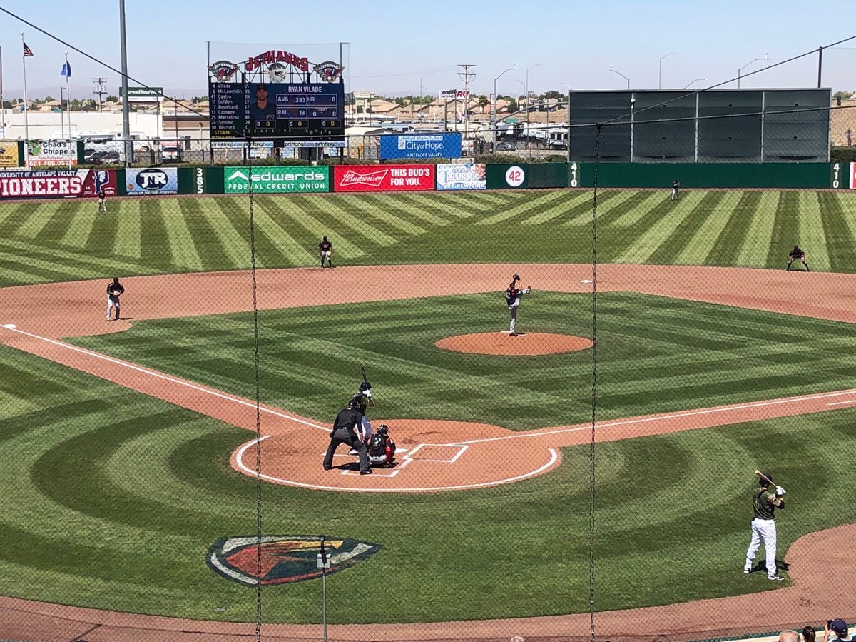 McCallStorm's tweet photo. Happy Sunday from Lancaster! Hope you’re rooting for ⁦@Padres⁩ top prospect MacKenzie Gore and the Storm today! Back home Tuesday for #LifeAtTheDiamond! https://t.co/8wlqhtqeH4
