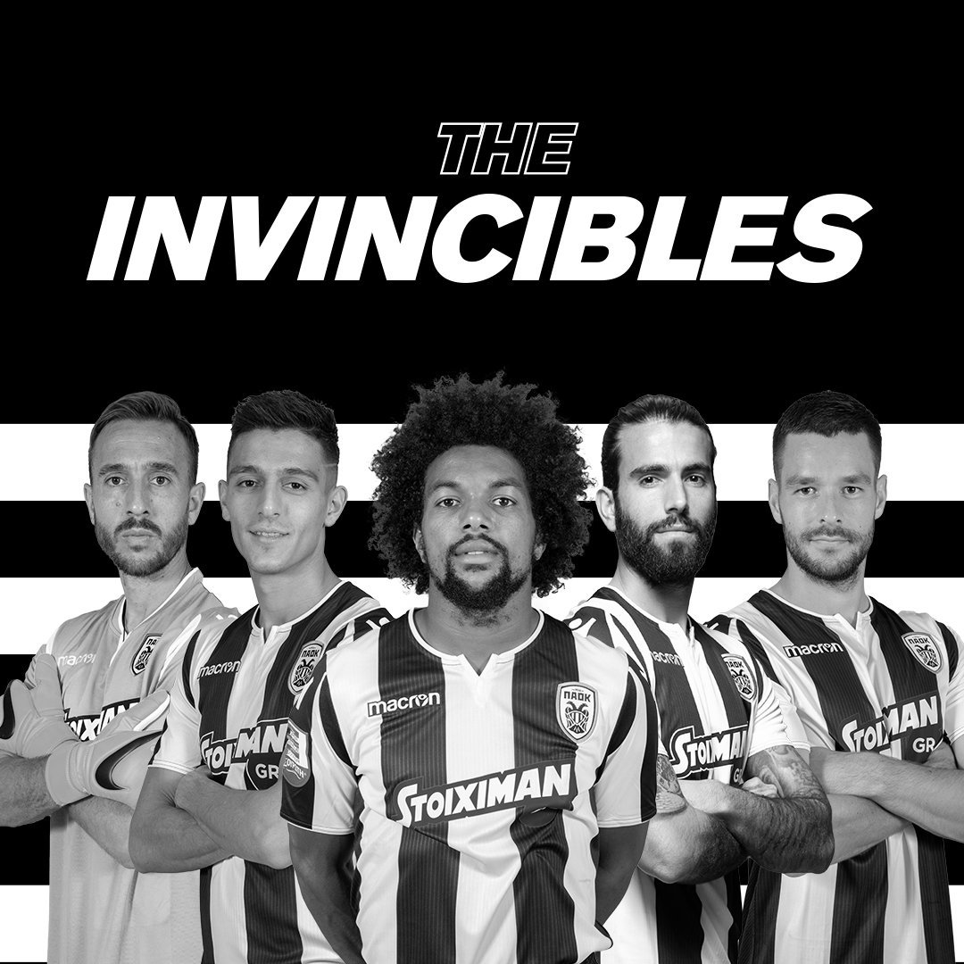 PAOK_FC's tweet image. The only unbeaten club in European domestic leagues. What a record... #PAOK #TheFutureIsHere #Champions #TheInvincibles