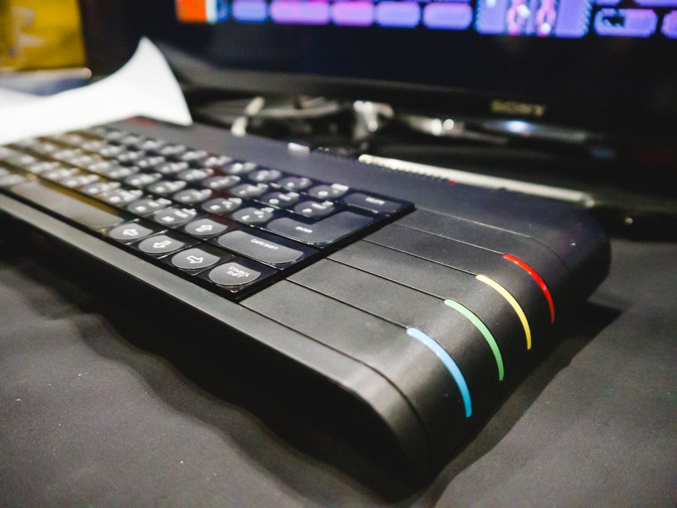 Got to have a go of this little beauty at the Play Expo, Manchester #PlayExpoManchester #Zxspectrumnext #ZXSpectrum