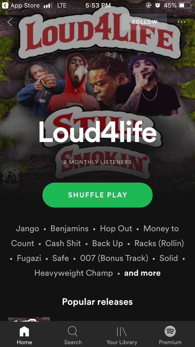 1LOUD4LIFE's tweet photo. @Spotify https://t.co/UUaAdowi6o
