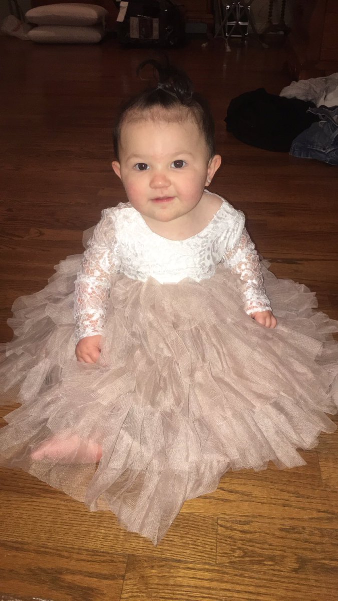 JassHarris21's tweet photo. Blayke is ready for the wedding ... @jerrbolton I’m gonna need her to still be able to wear this in 4 months 😂 https://t.co/2CZe3R47k8