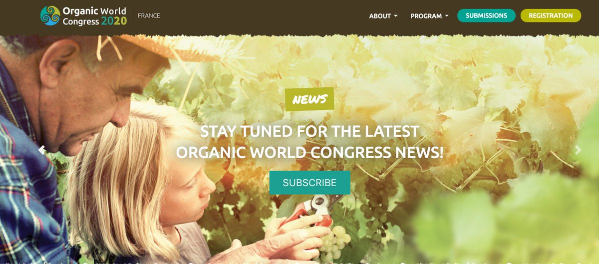 Nos vemos en Rennes? #OWC2020
Contribuciones abiertas para los distintos foros. Anímense a presentar sus valiosas experiencias. Regístrense para novedades, pronto estaremos ofreciendo versión en español en la página web del congreso.

owc.ifoam.bio/2020