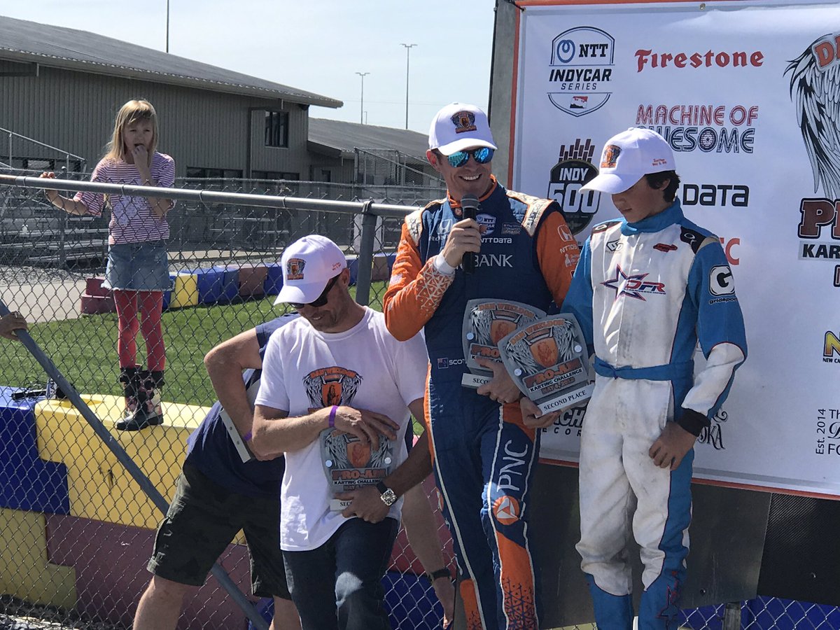 AlzIndiana's tweet photo. Thank you to the @DanWheldonFdtn & all those involved in the Dan Wheldon Memorial Pro-Am Karting Challenge today in New Castle! Congrats to the top 3 drivers, @ColtonHerta, @scottdixon9 & @ConorDaly22! π What a great way to kick off the month of May! #DWPROAM #ENDALZ #ThisIsMay https://t.co/0Q6RcwfGkk