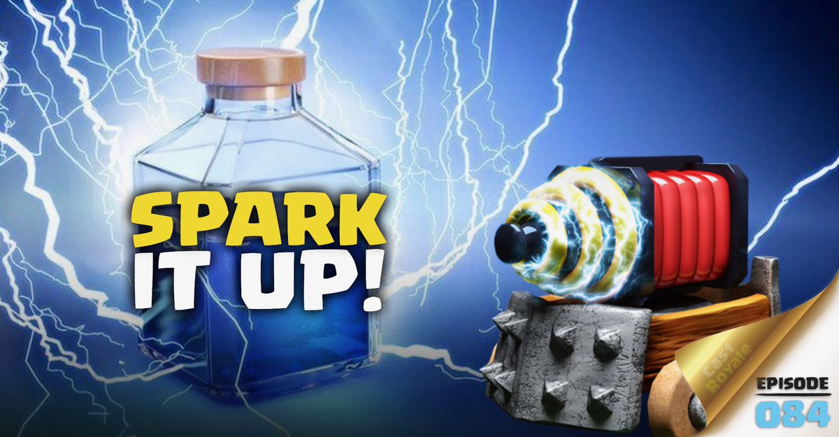 Join us this week, as we discuss all things Clash Royale! We talk about the changing meta, open a few chests, and more! Finally, we spotlight a deck that will surely give you ladder climb a “Spark”. It’s called, Spark It Up! Boom ⚡️⚡️ 

🎧: castroyalepodcast.com/084-spark-it-u…