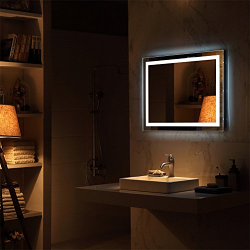 #outsidelights Anqi Square External Light Strip Touch LED Bathroom MirrorLED Lighted Mirror LED Makeup Mirror LED Backlit Mirror Wall Mounted LED Lighted Bathroom Slivered Makeup Mirror with Touch Button dlvr.it/R46tsW