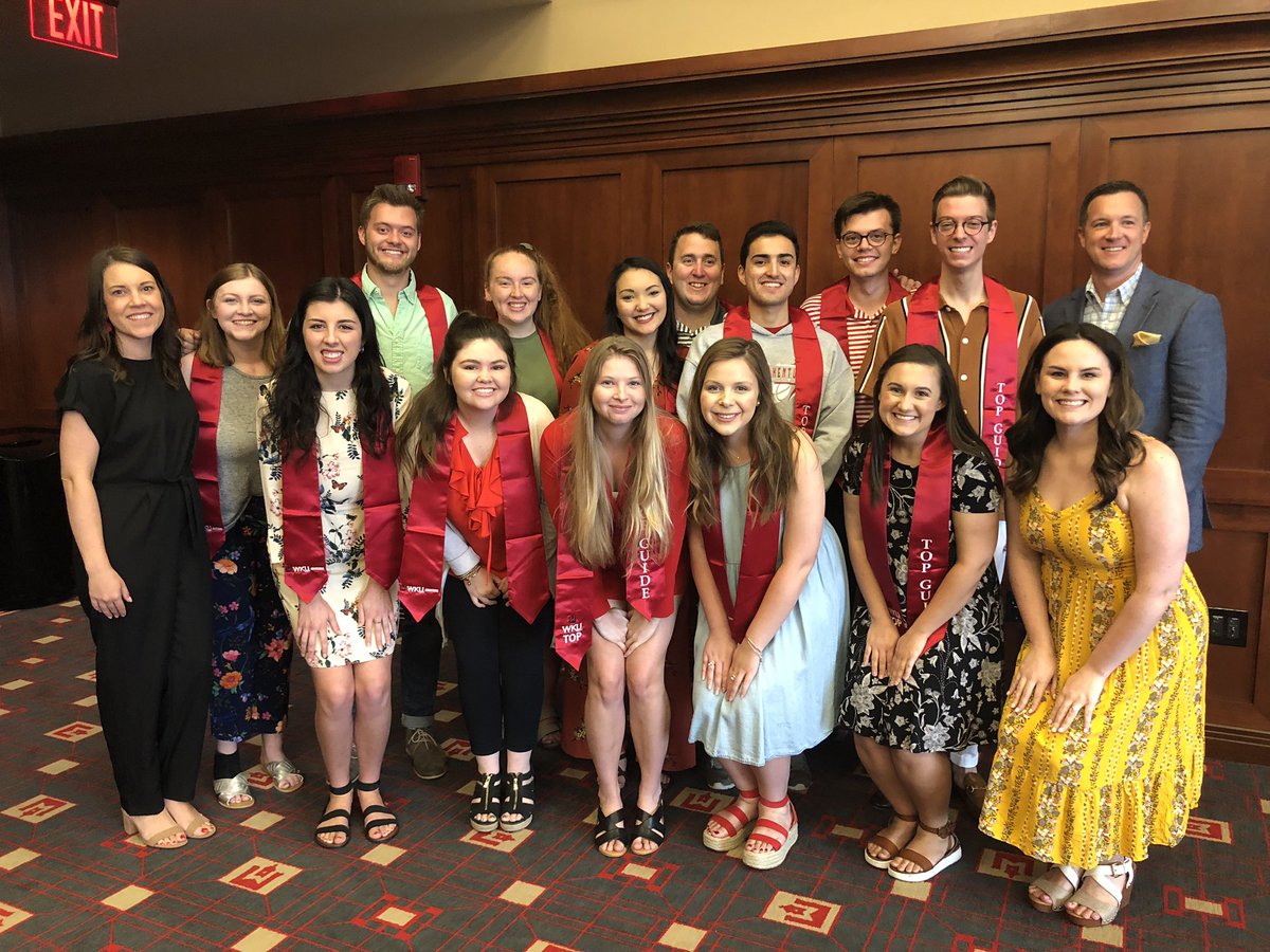 wkutop's tweet photo. We celebrated our student workers today, handed out awards, and said goodbye and good luck to our seniors! Thank you for all you do! ❤️ #HilltopperFamily #WKU #ClimbWithUs https://t.co/6AnjyYHc8m