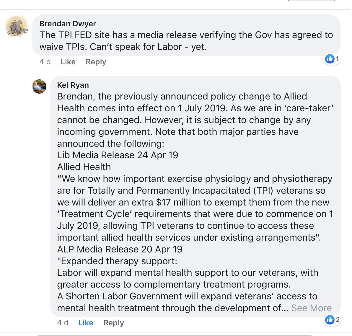 Dudebank's tweet image. Hi Denise. You may be interested in this to update Veteran policy. Details confirmed by President @DefenceWelfare and ADSO and on @TPIFED media release.